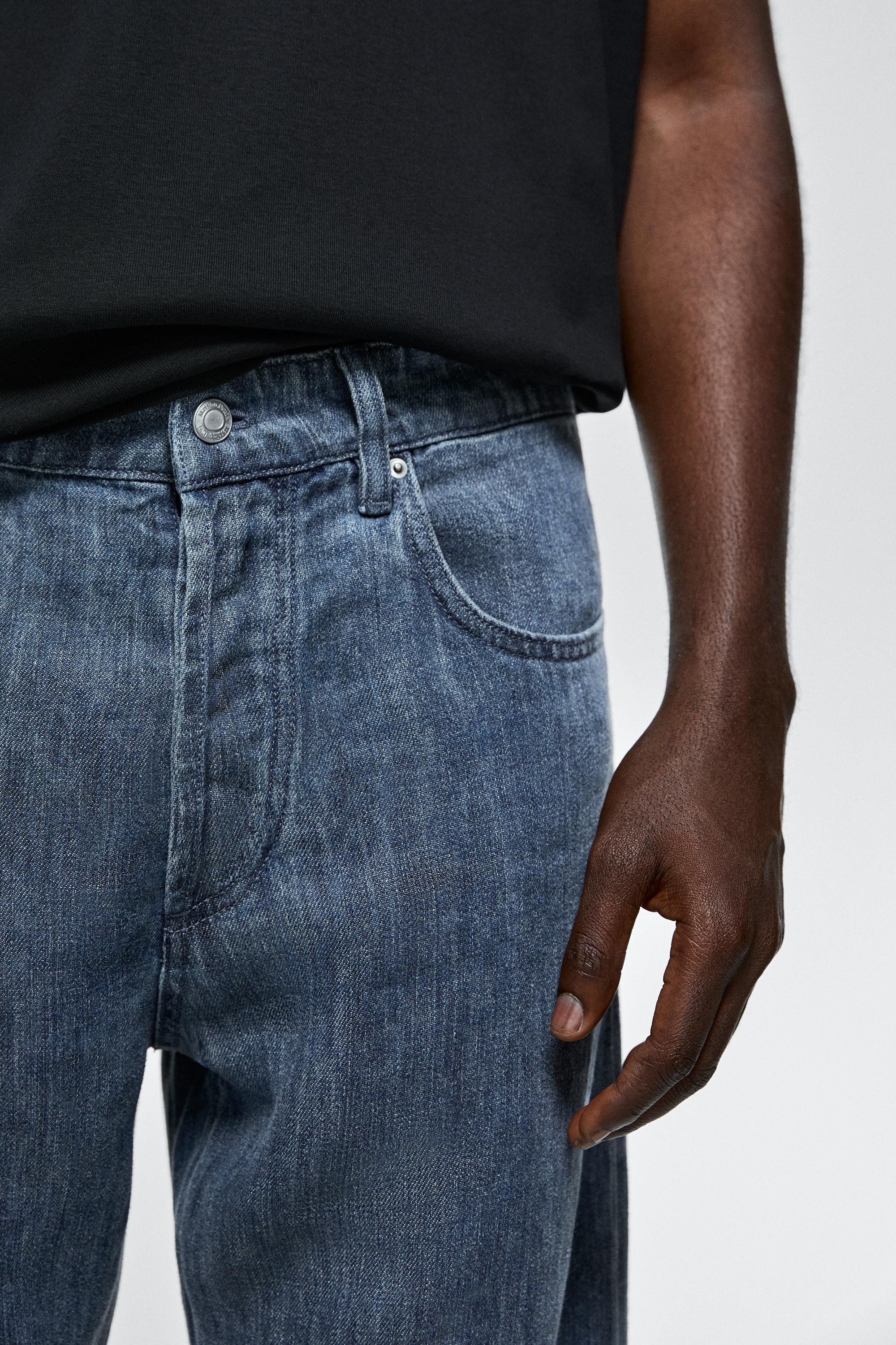 100% linen wide-leg jeans